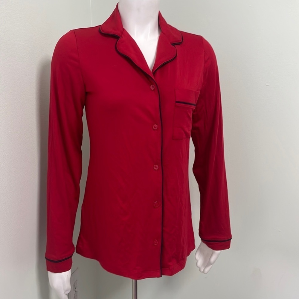 Tommy John Second Skin Pajama Shirt Red